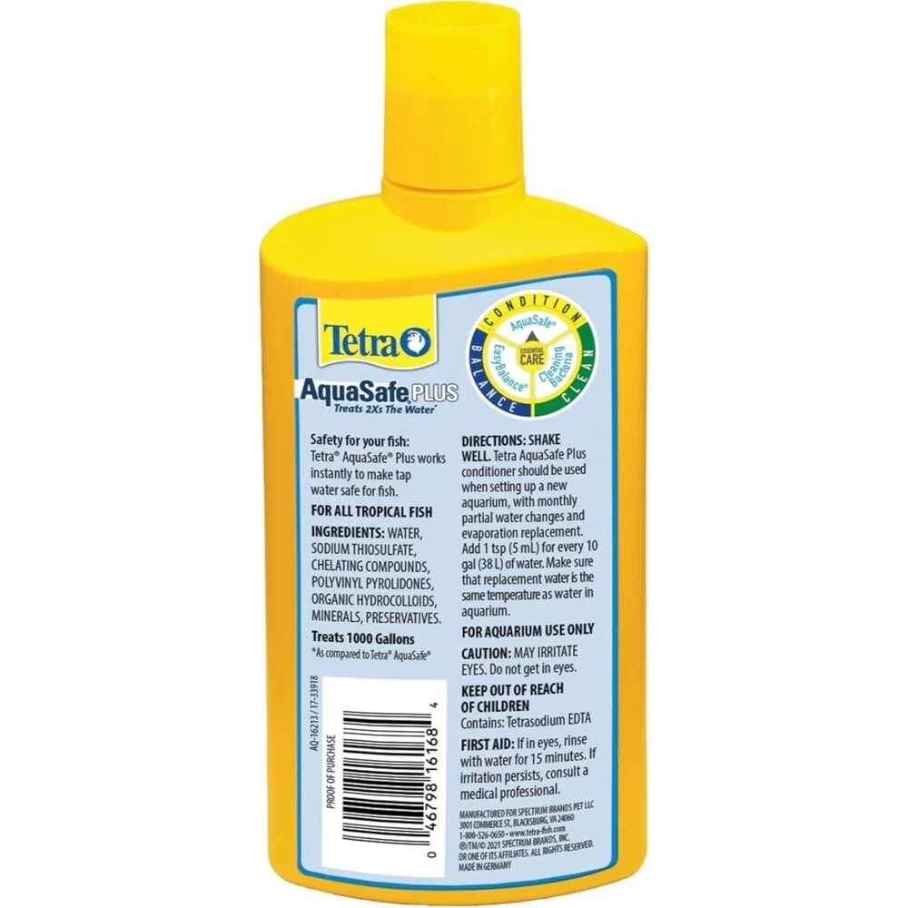 Tetra AquaSafe Plus 16.9 Ounces Aquarium Water Conditioner & Dechlorinator 11/26